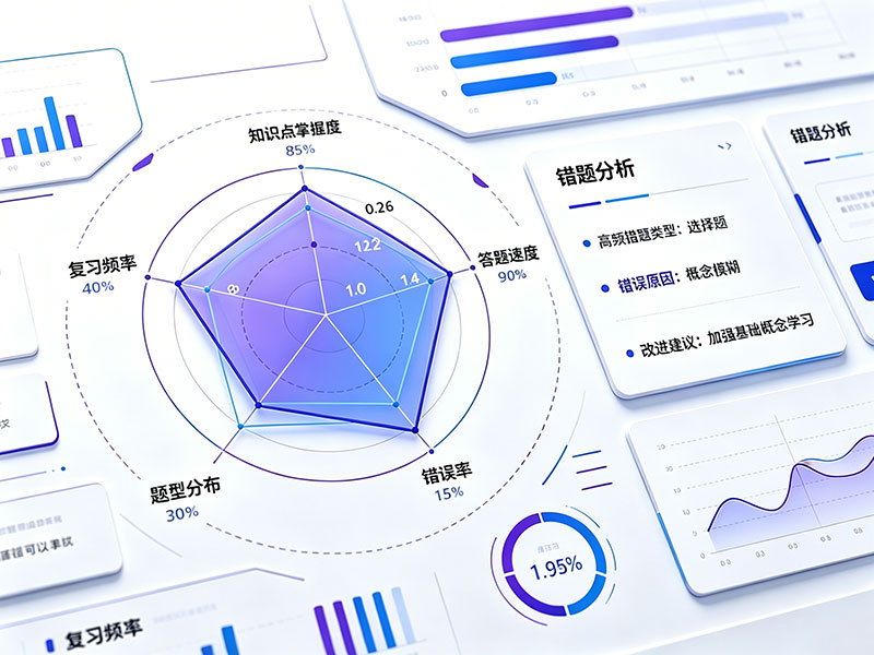 雷达图+错题分析报告截图
